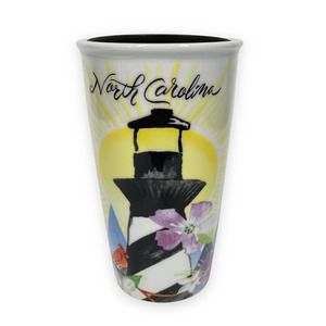 Starbucks North Carolina Lighthouse Ceramic Traveler Tumbler Coffee Mug 12oz